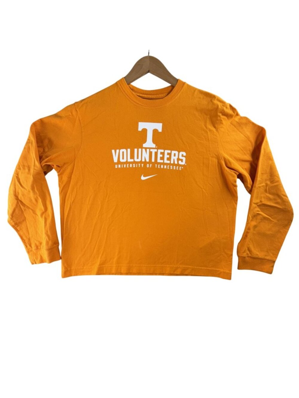 Tennessee Volunteers Shirt Womens Small Orange NCAA Football Nike Long Sleeve